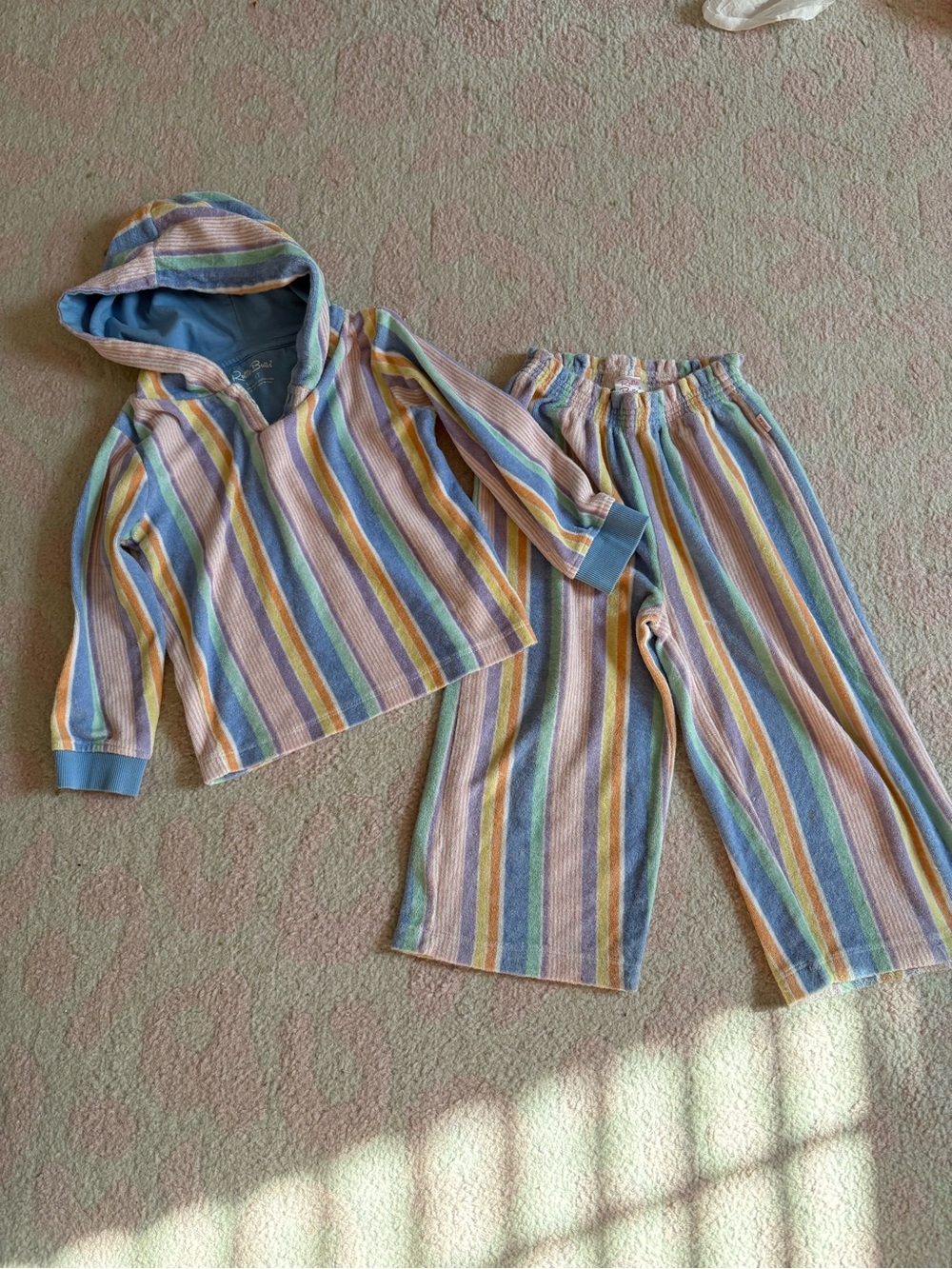 Kids Hooded Set - Pastel Multi-Stripe